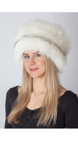 Arktinės “Marble Frost” lapės kailio kepurė